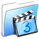 Aqua Smooth Folder Movies icon